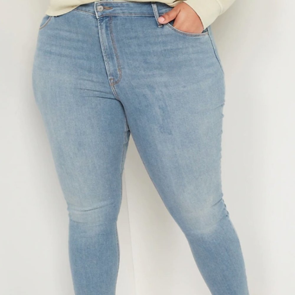 Light Wash High-Rise Super Skinny Jeans Long Length